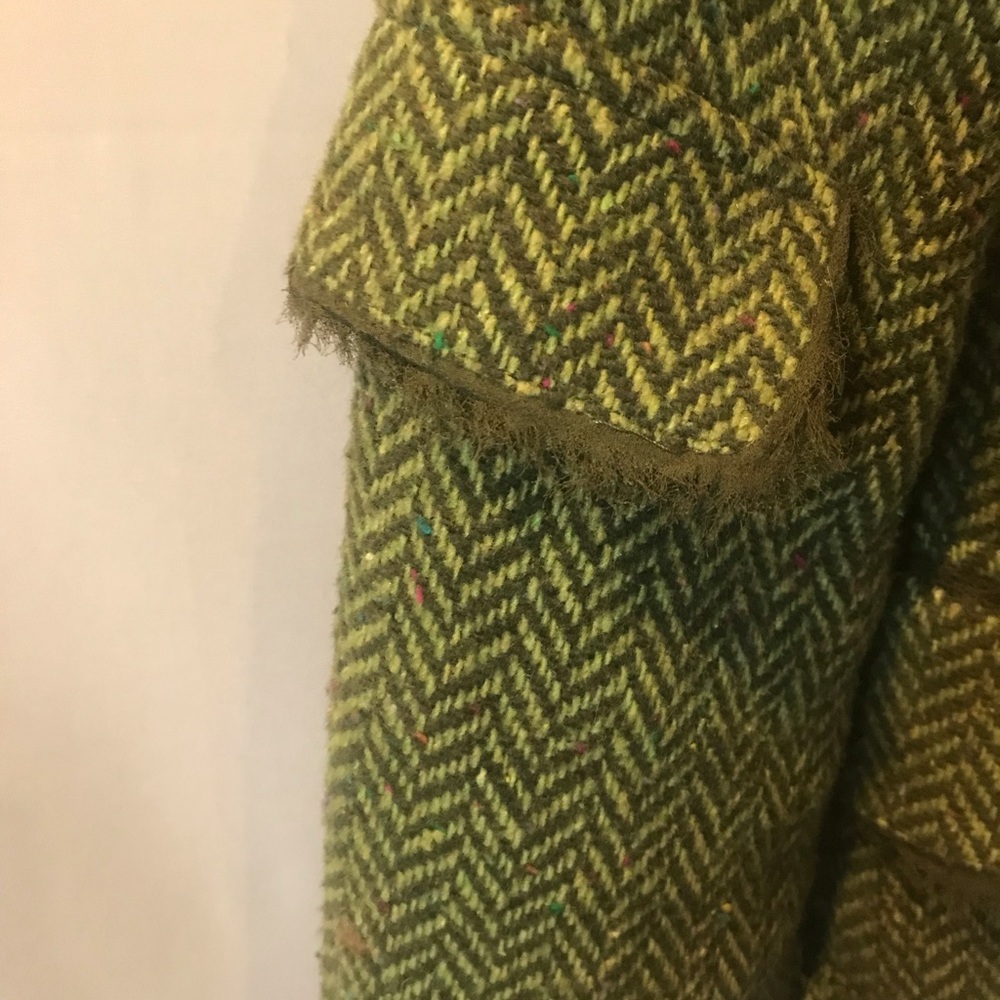 Nelli Green Herringbone Wool Jacket - image 2